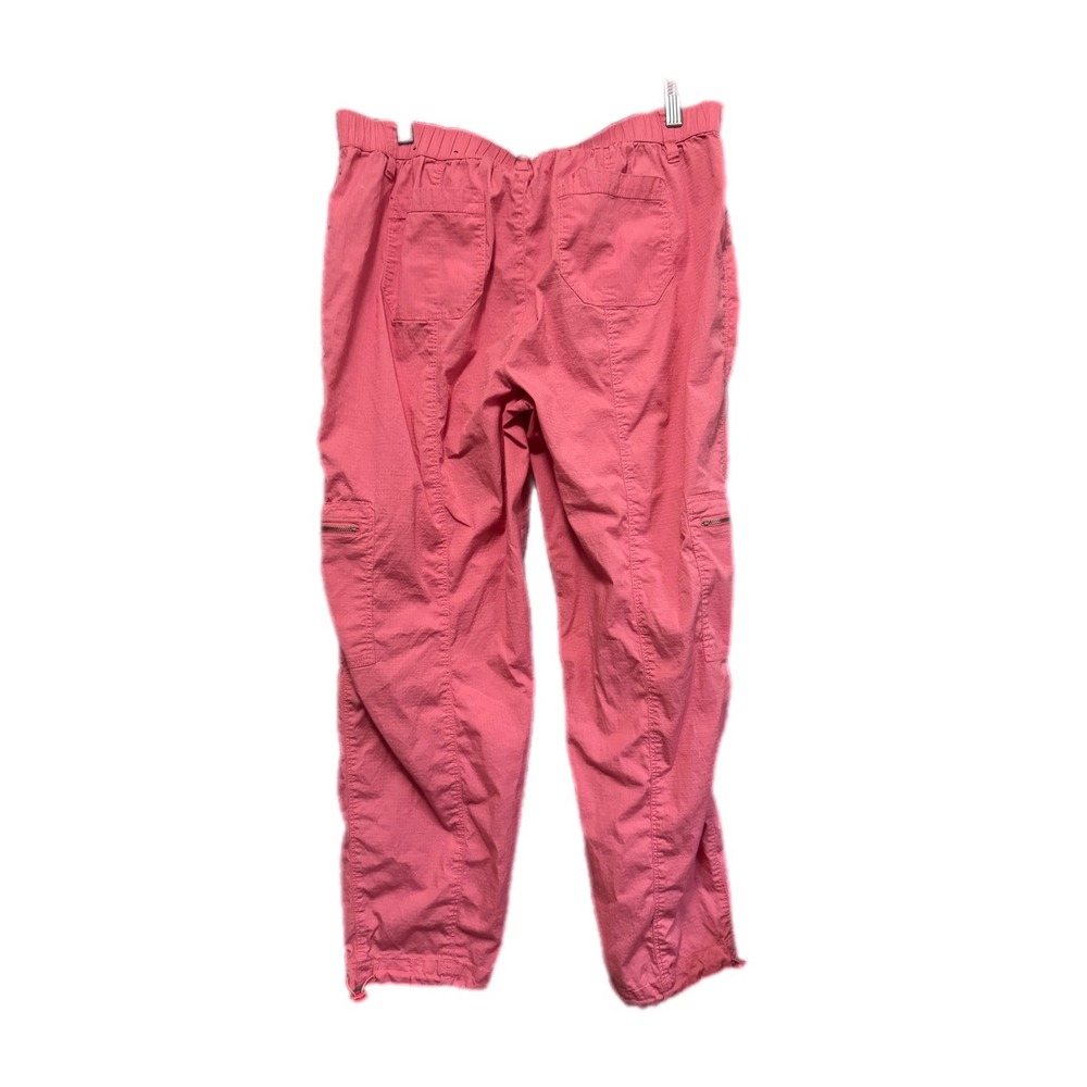 Rafaella Cargo Pants Womens 10 Pink Excellent Ripstop Bungee Hem Straight Leg - Picture 8 of 8